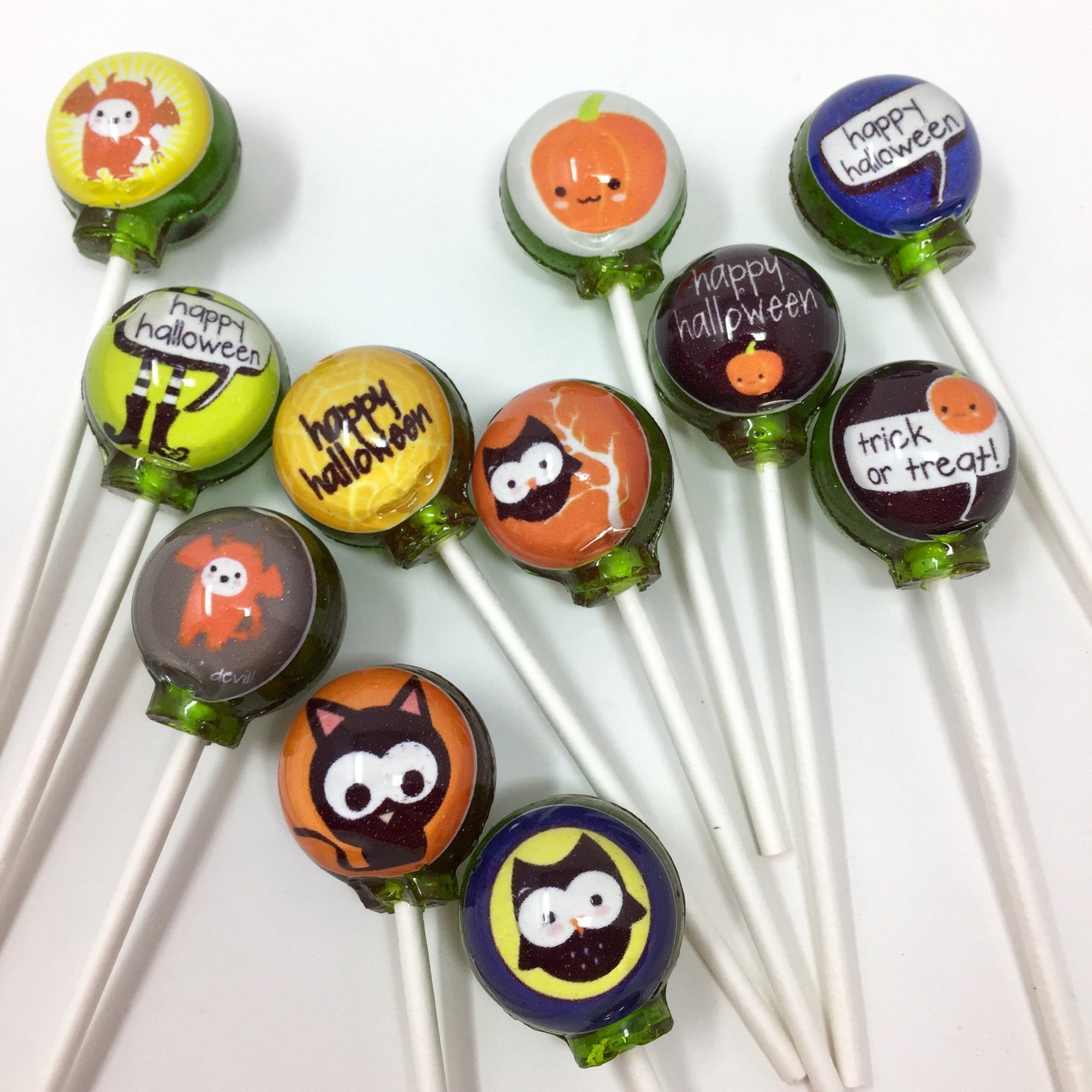 Cute Halloween Critter Boop Lollipops 6-piece set by I Want Candy!