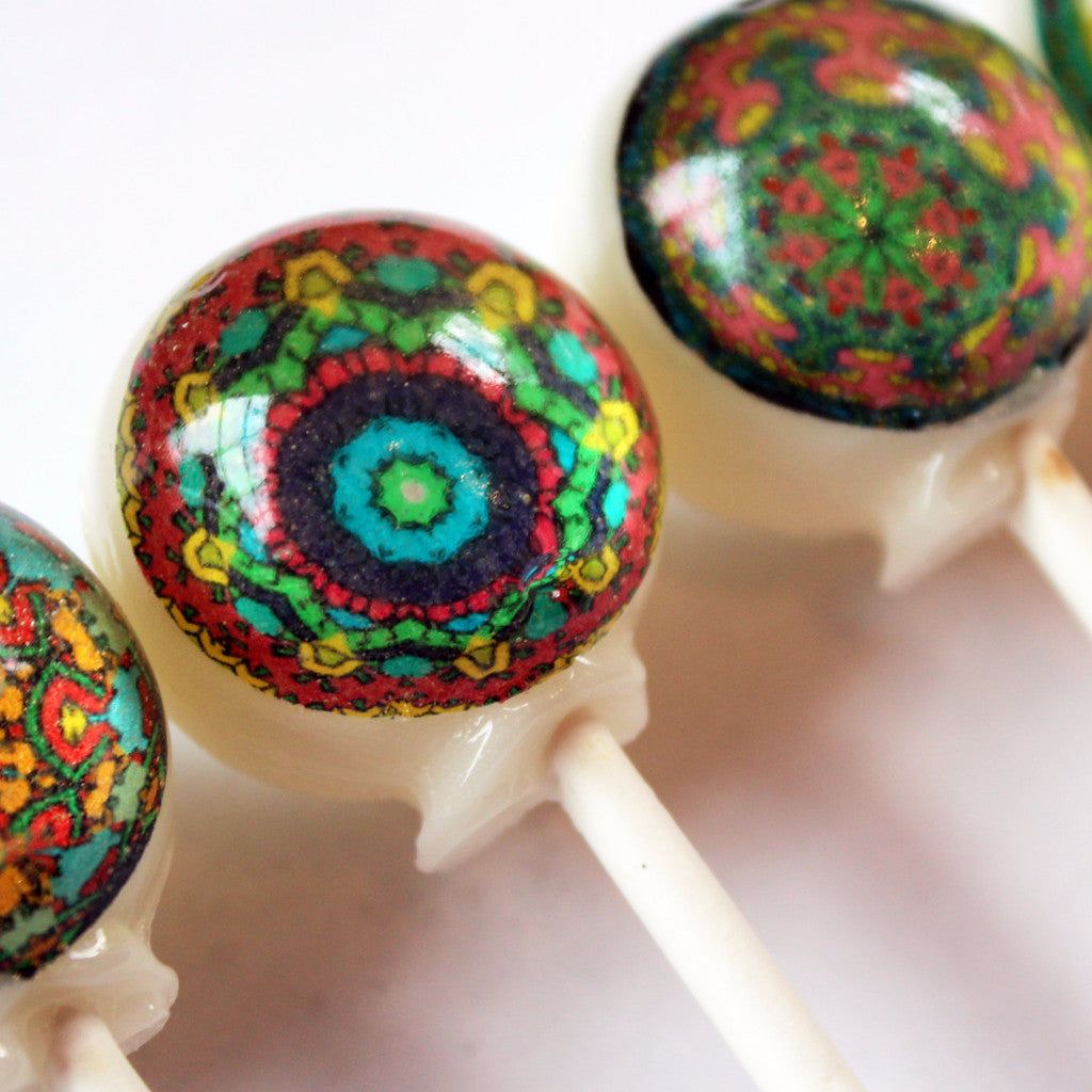Kaleidoscope Patterned Lollipops 6-piece set by I Want Candy!