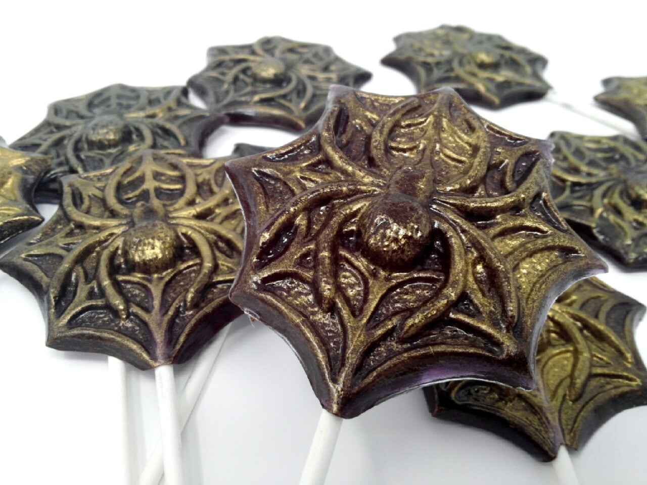 Wicked Spider Web Lollipops 4-piece set by I Want Candy!