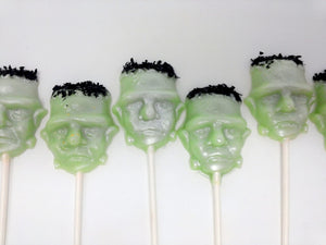Frankenstein Shaped Lollipops 6-piece set by I Want Candy!