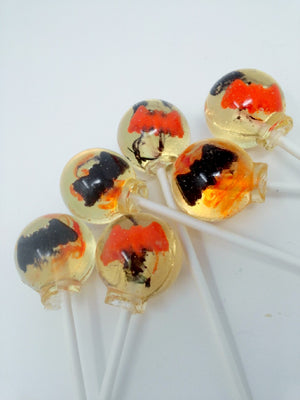 Smoky Bat Lollipops 6-piece set by I Want Candy!