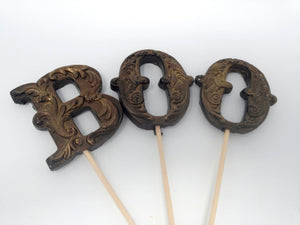 Filigree Letter Lollipops 3-piece set by I Want Candy!
