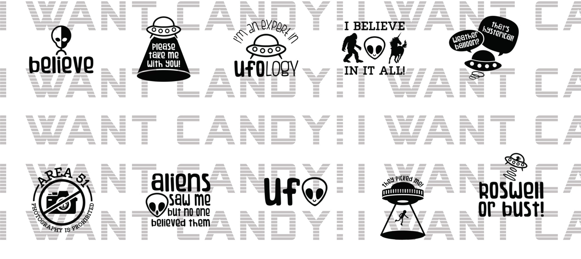 I Believe! Lollipops 6-piece set by I Want Candy!