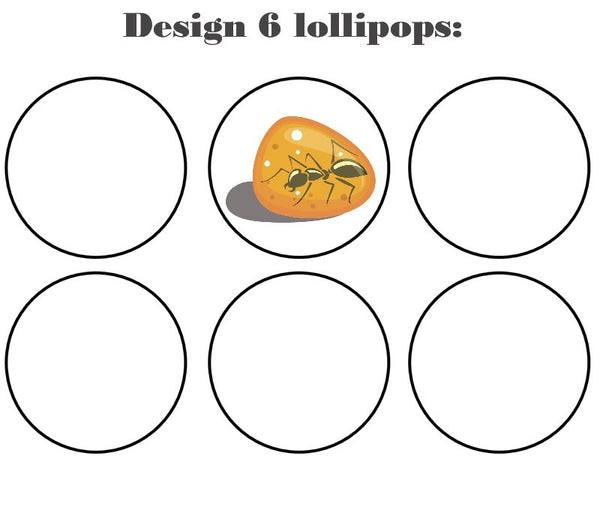 Customize your own 2D ball style edible image lollipop main image 1