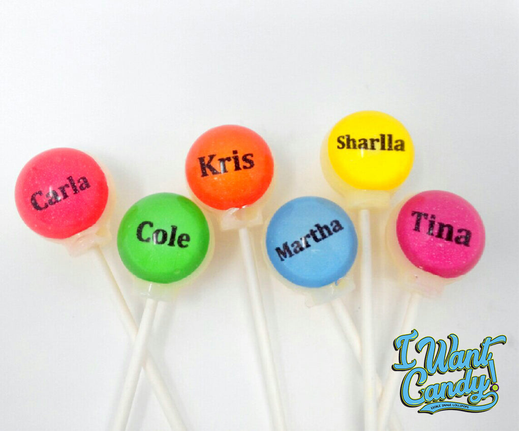 Your Name Here Lollipops 6-piece set by I Want Candy!