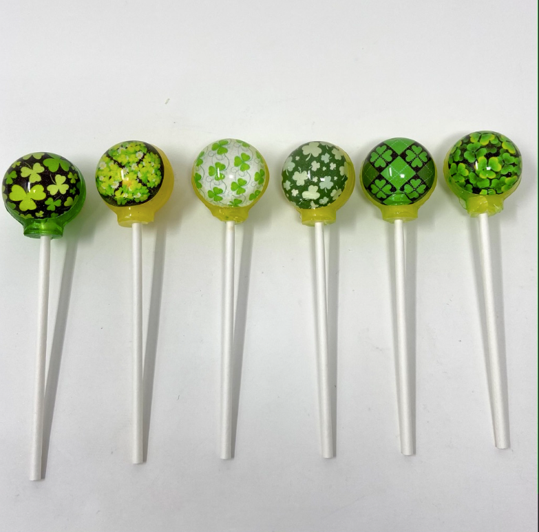 Shamrock 'n' Roll Lollipops 6-piece set by I Want Candy!