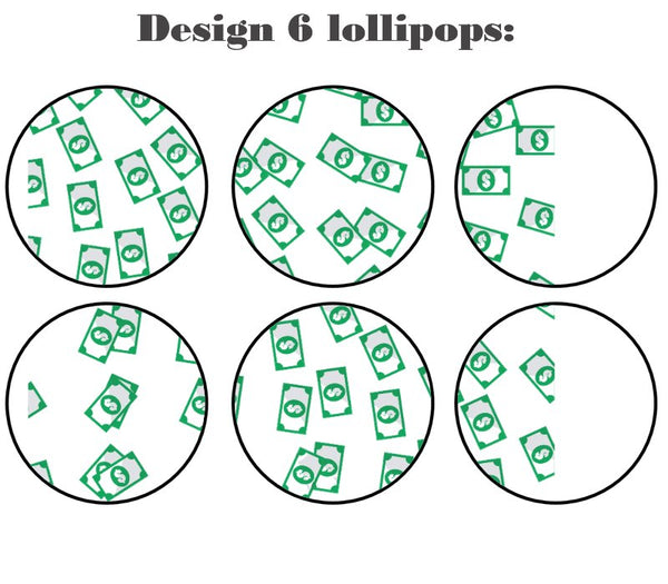 Customize your own 2D ball style edible image lollipop