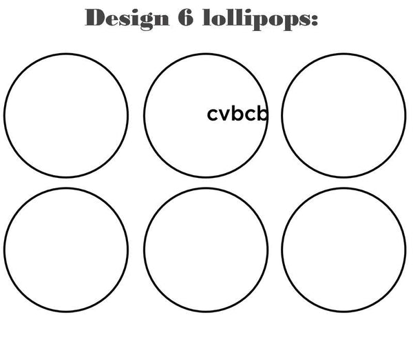 Customize your own 2D ball style edible image lollipop main image 1