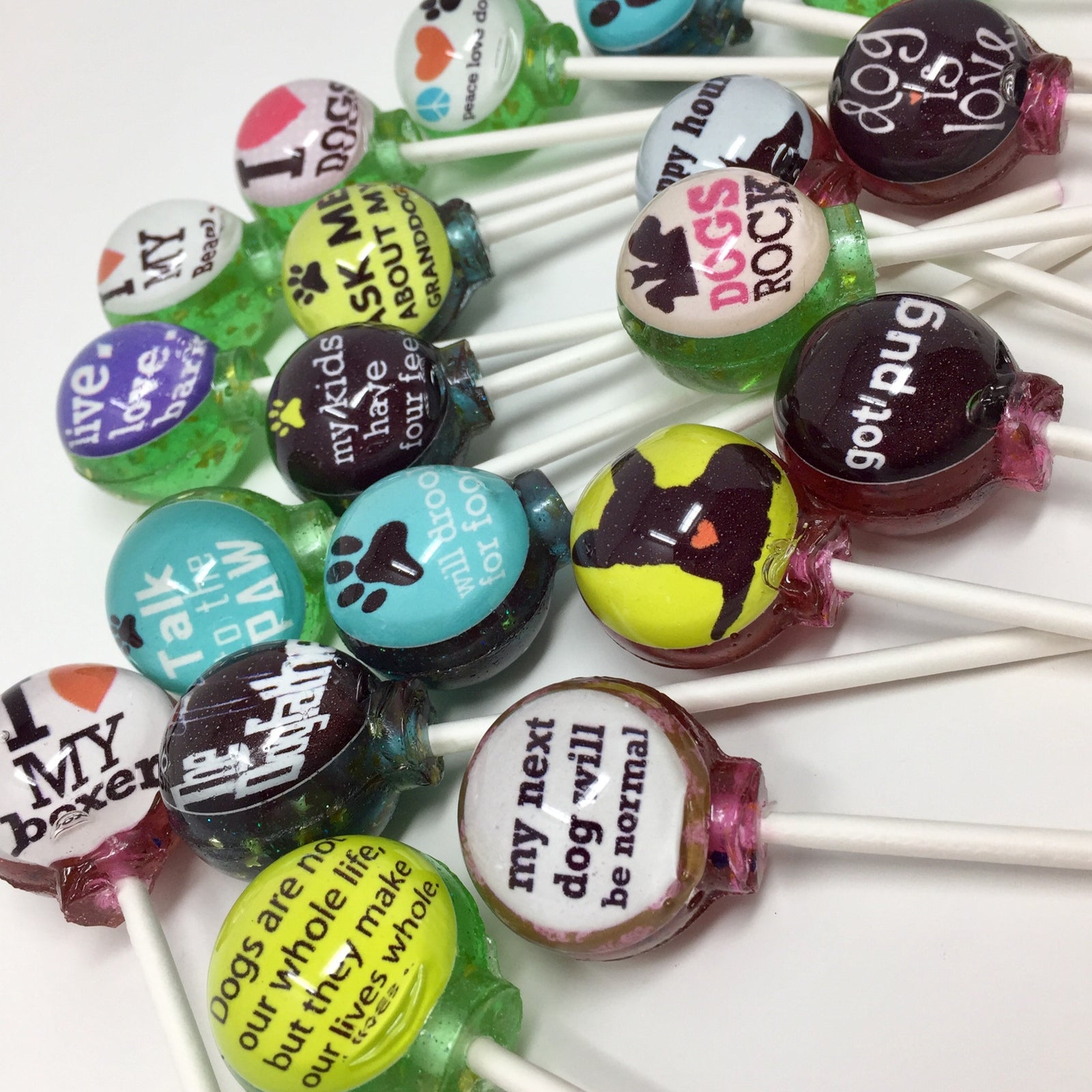 Must Love Dogs Lollipops 6-piece set by I Want Candy!