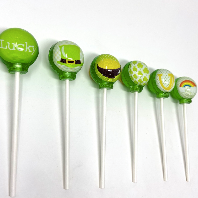 St. Patrick's Day Charm Lollipops 6-piece set by I Want Candy!