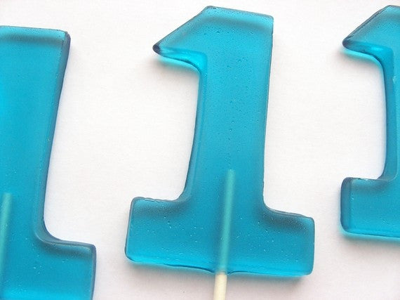 Style 1 Number Lollipops 3 or 4-piece set by I Want Candy!