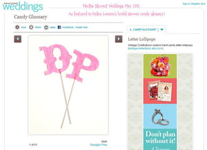 Filigree Number Lollipops 3-piece set by I Want Candy!