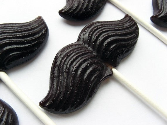 Circus Mustache Lollipops 6-piece set by I Want Candy!