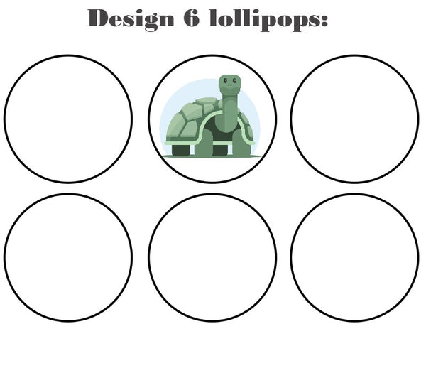 Customize your own 2D ball style edible image lollipop main image 0