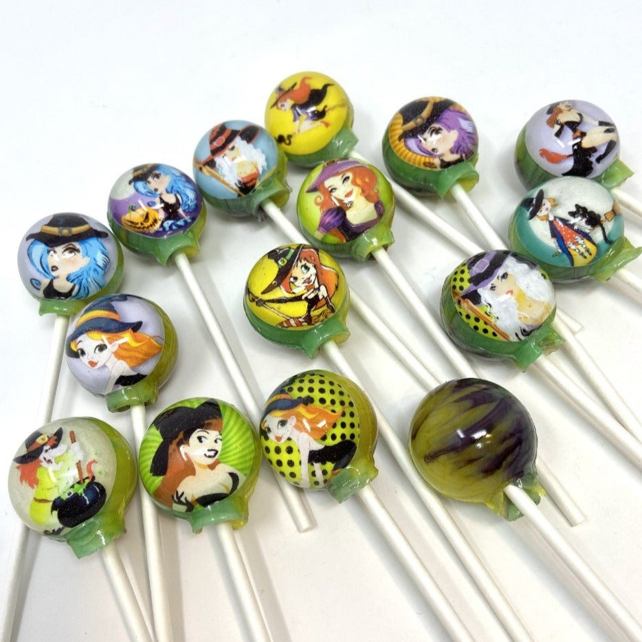 Witchy Pin Up Girls Lollipops 6-piece set by I Want Candy!