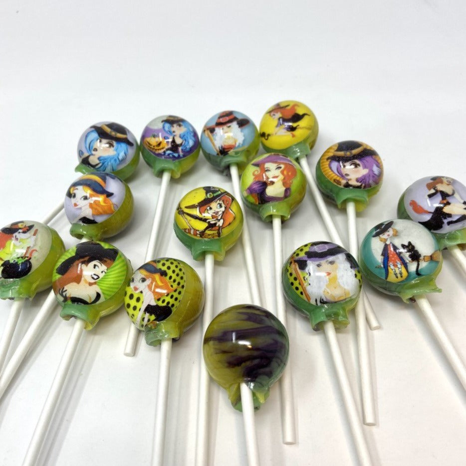 Witchy Pin Up Girls Lollipops 6-piece set by I Want Candy!