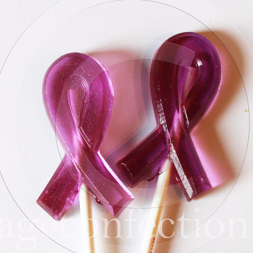 Awareness Ribbon Lollipops 12-piece set by I Want Candy!