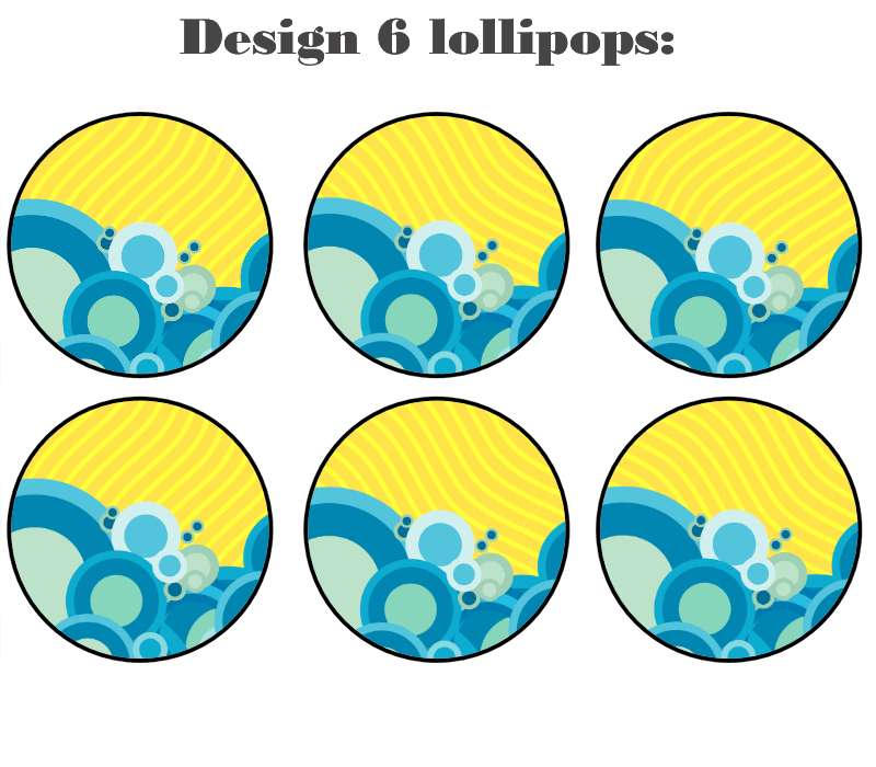 Customize your own 2D ball style edible image lollipop